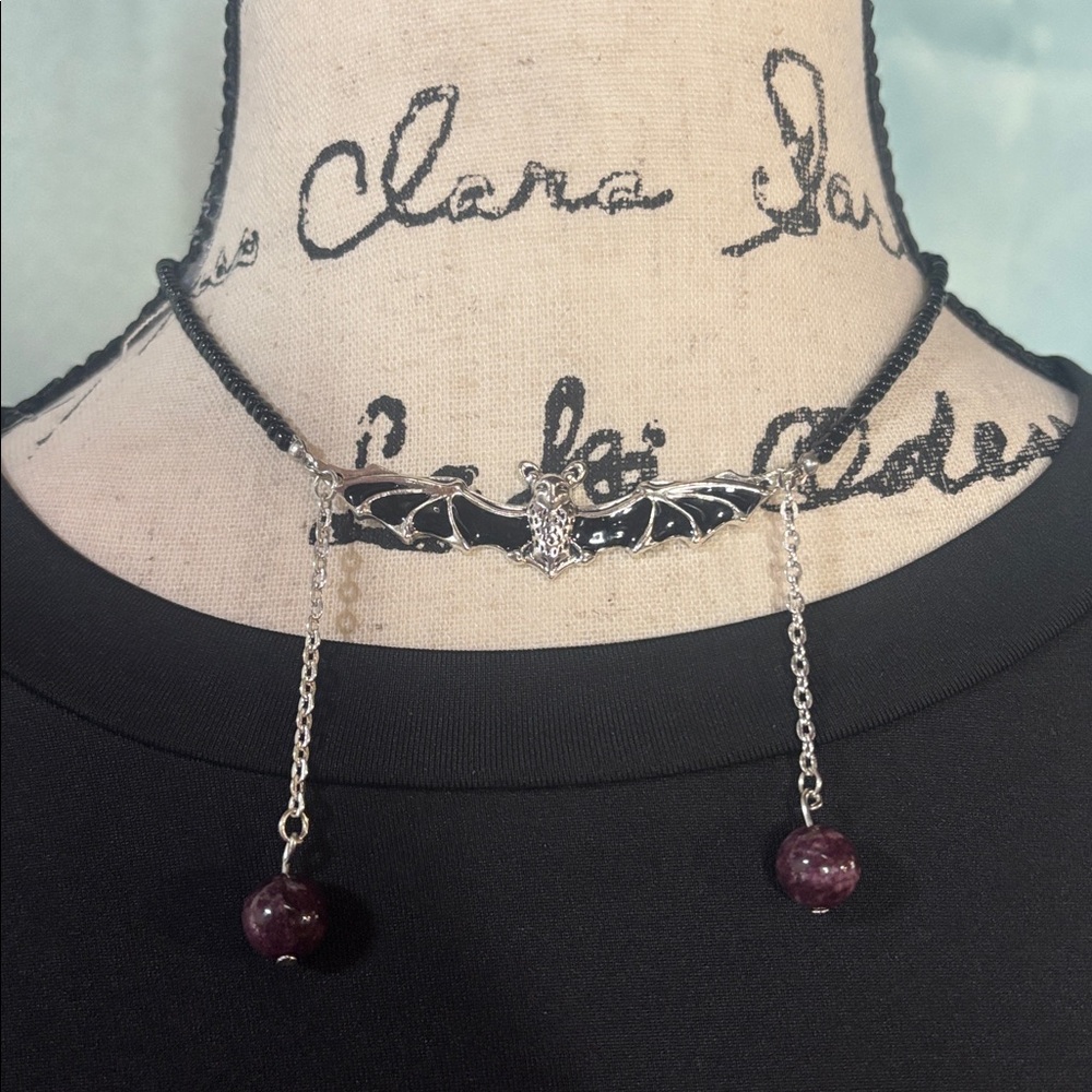 Genuine Garnet Bat Choker